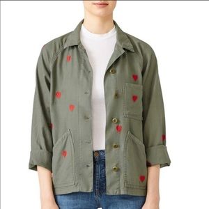 NWOT The GREAT Field Heart Embroidered Jacket Sz 2